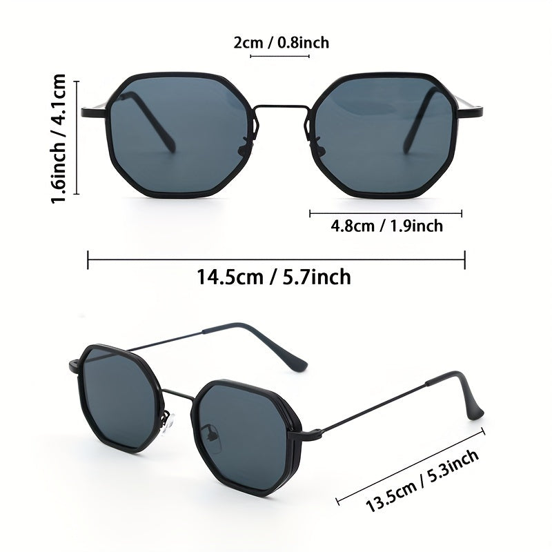 1 Pair Men'S Classic Retro Elegant Fashion Glasses, Casual Style Copper Alloy Frame with PC Polycarbonate Lenses, Decorative Everyday Wear for Hiking and Leisure